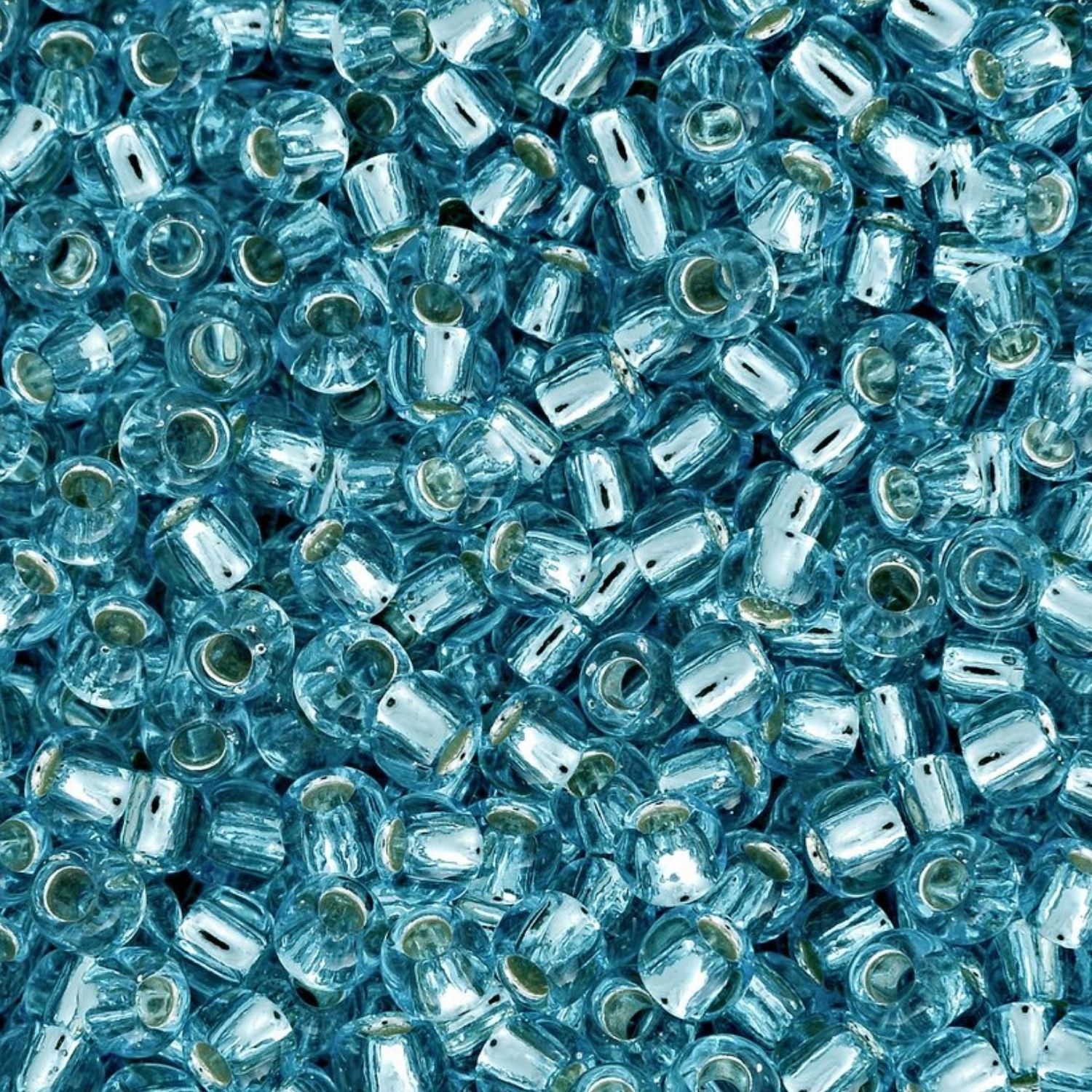 #11 Toho Seed Beads, Silver Lined Aquamarine, 2x2mm, 10 Grams/0.35oz, Approx 1110pcs