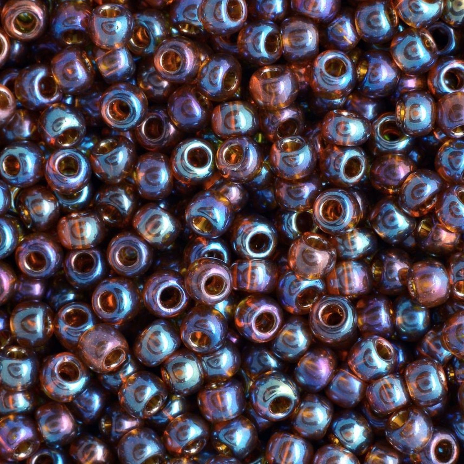 #11 Toho Seed Beads, Gold Lustered Root Beer, 2x2mm, 10 Grams/0.35oz, Approx 1110pcs