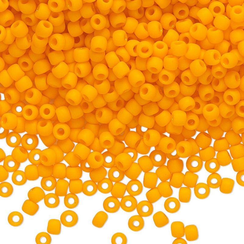 #11 Toho Seed Beads. Opaque Frosted Cantelope, 2x2mm, 10 Grams/0.35oz, Approx 1110pcs