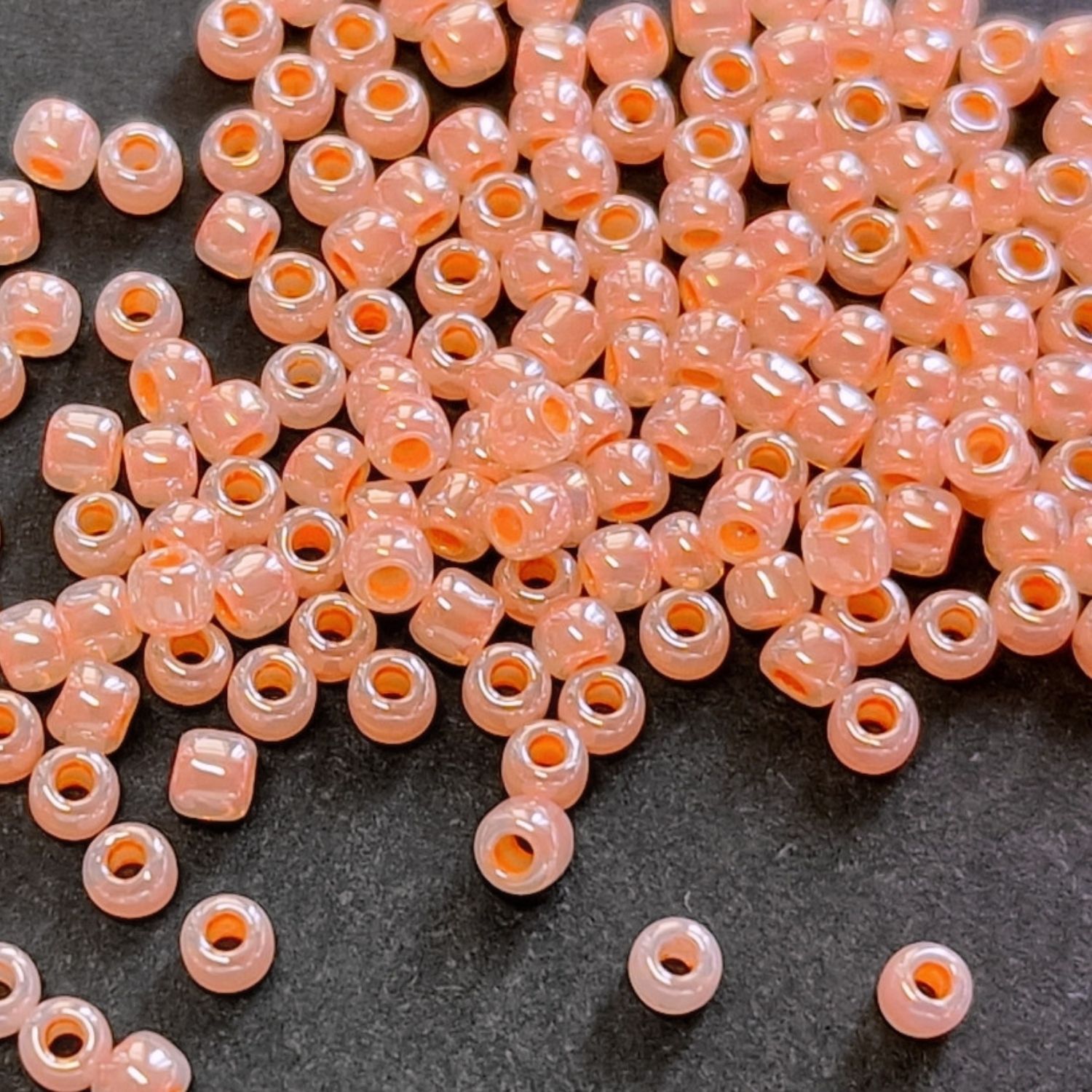 #11 Toho Seed Beads, Ceylon Peach Blush, 2x2mm, 10 Grams/0.35oz, Approx 1110pcs