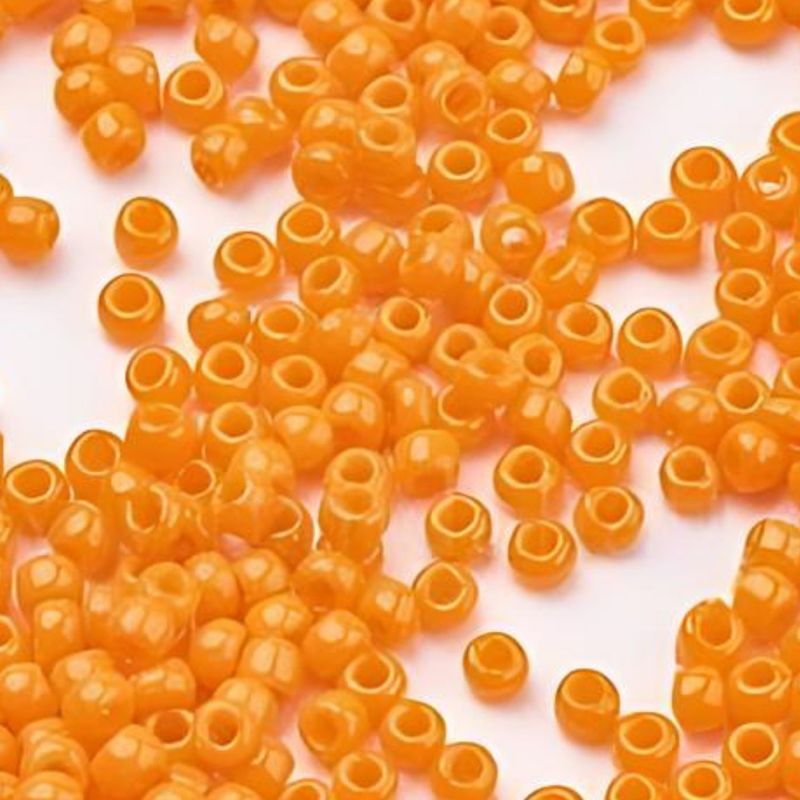 #11 Toho Seed Beads, Opaque Orange, 2x2mm, 10 Grams/0.35oz, Approx 1110pcs