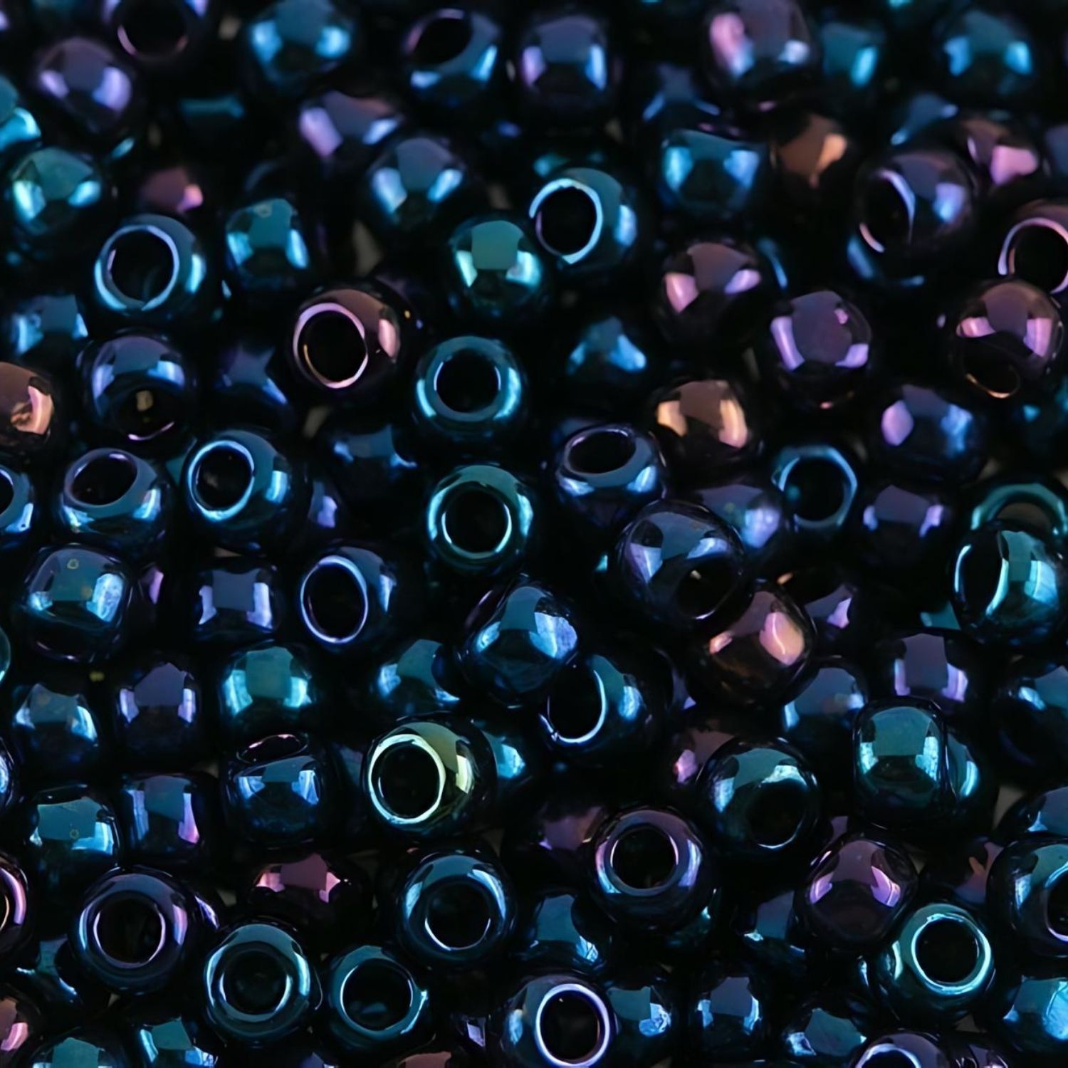 #11 Toho Seed Beads, Metallic Nebula Blue Iris, 2x2mm, 10 Grams/0.35oz, Approx 1110pcs