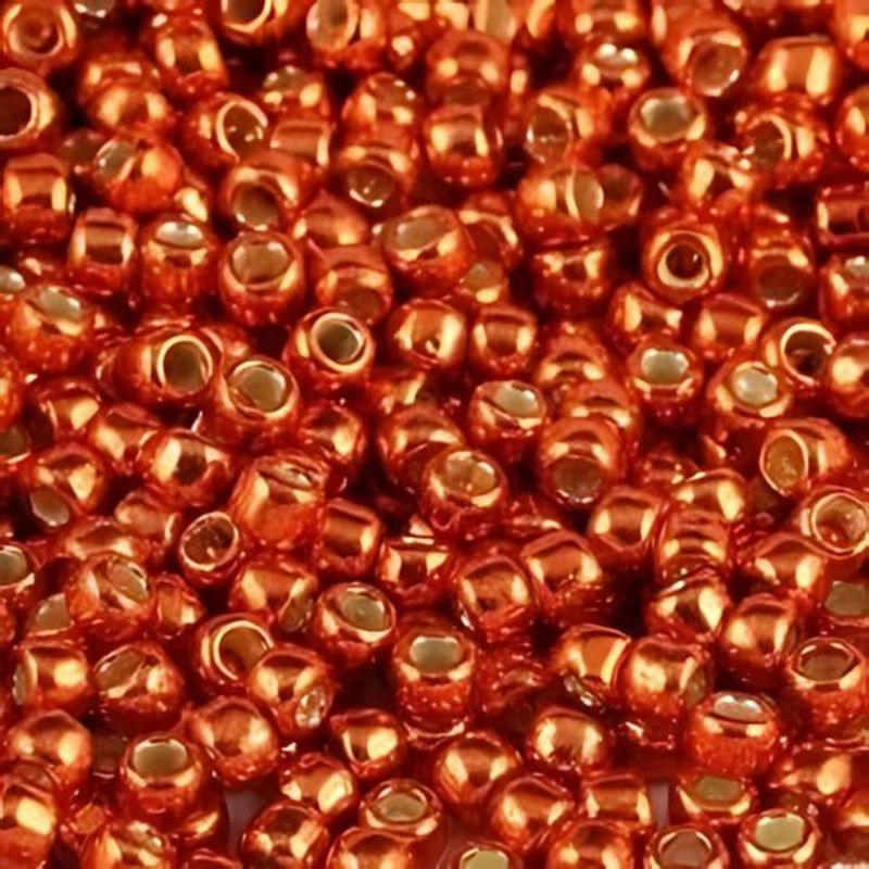 #11 Toho Seed Beads, Galvanized Saffron, Permanent Finish, 2x2mm, 10 Grams/0.35oz, Approx 1110pcs