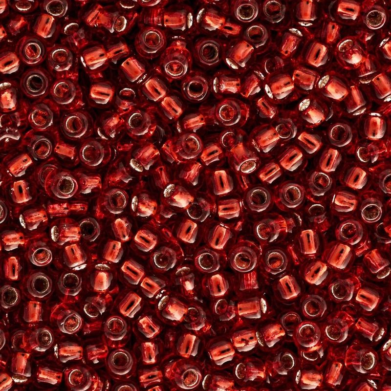 #11 Toho Seed Beads, Silver Lined Siam Ruby, 2x2mm, 10 Grams/0.35oz, Approx 1110pcs