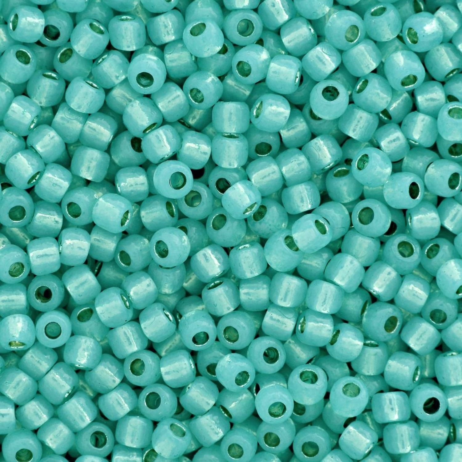 #11 Toho Seed Beads, Silver Lined Milky Teal, Permanent Finish, 2x2mm, 10 Grams/0.35oz, Approx 1110pcs