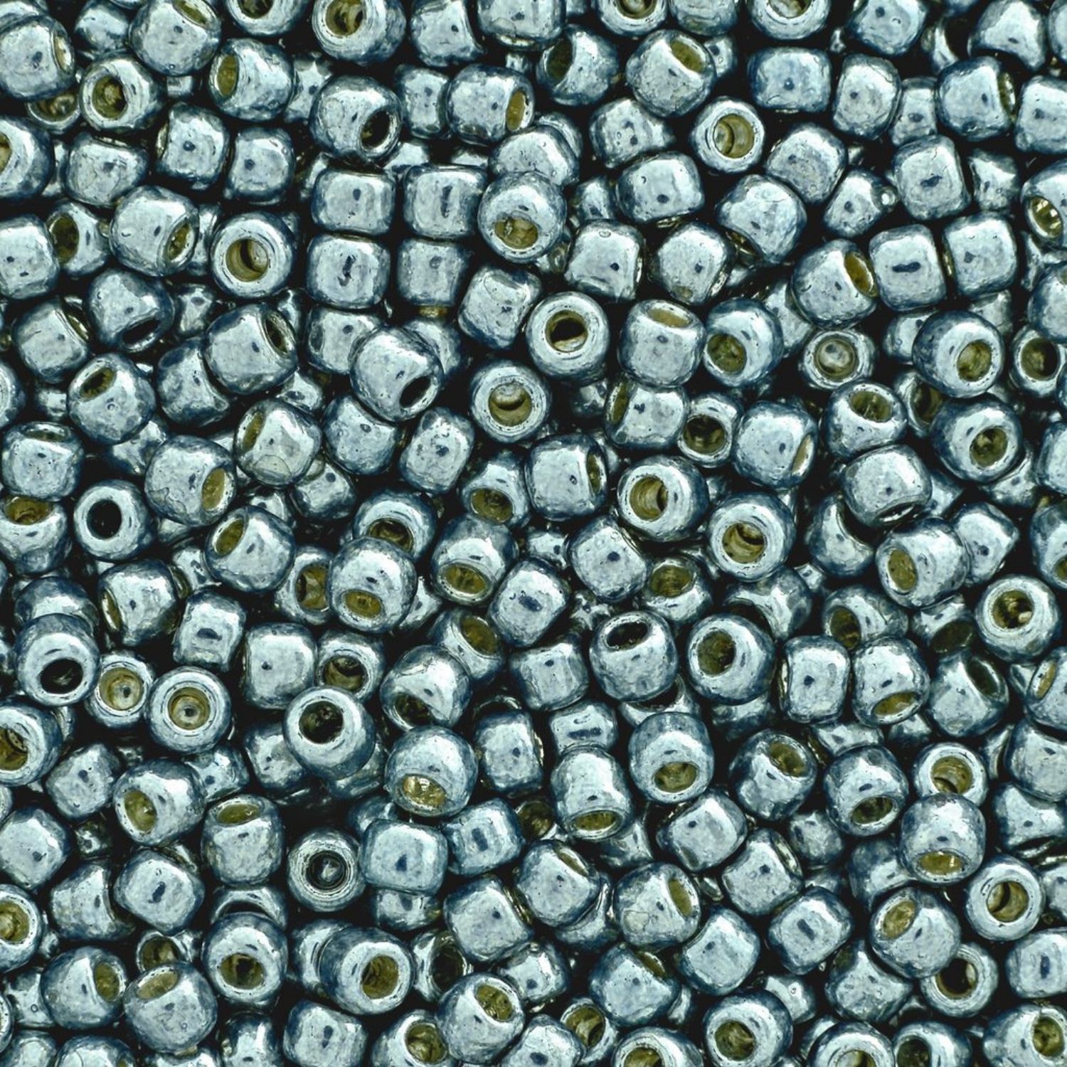 #11 Toho Seed Beads, Galvanized Blue Slate Grey, Permanent Finish, 2x2mm, 10 Grams/0.35oz, Approx 1110pcs