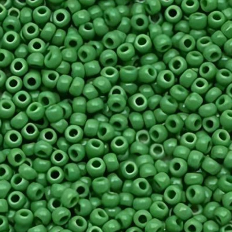 #11 Toho Seed Beads, Opaque Shamrock Green, 2x2mm, 10 Grams/0.35oz, Approx 1110pcs