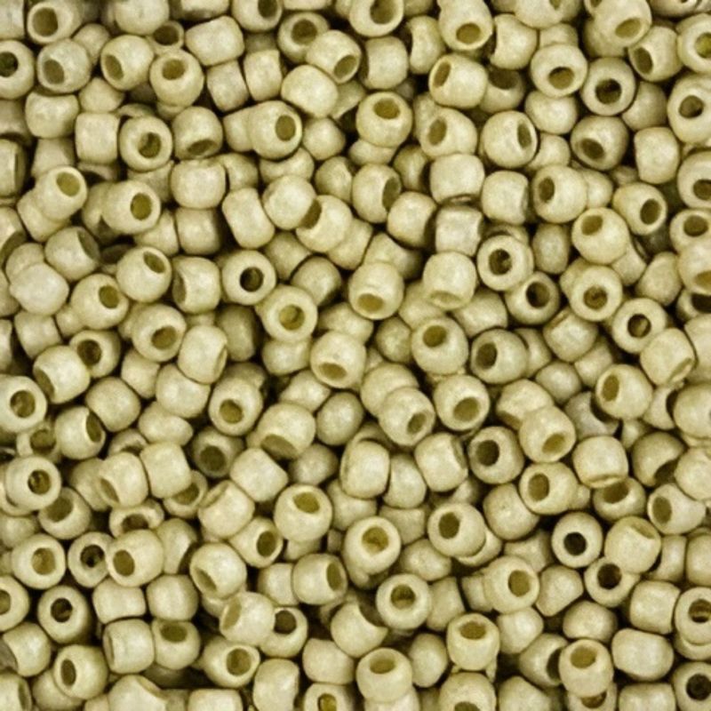 #11 Toho Seed Beads, Matte Galvanized Aluminum, Permanent Finish, 2x2mm, 10 Grams/0.35oz, Approx 1110pcs