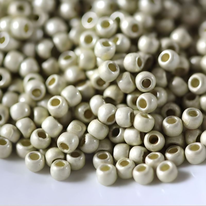 #11 Toho Seed Beads, Matte Galvanized Aluminum, Permanent Finish, 2x2mm, 10 Grams/0.35oz, Approx 1110pcs