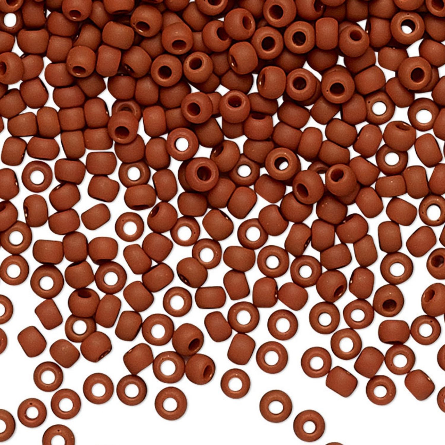 #11 Toho Seed Beads, Opaque Frosted Terra Cotta, 2x2mm, 10 Grams/0.35oz, Approx 1110pcs