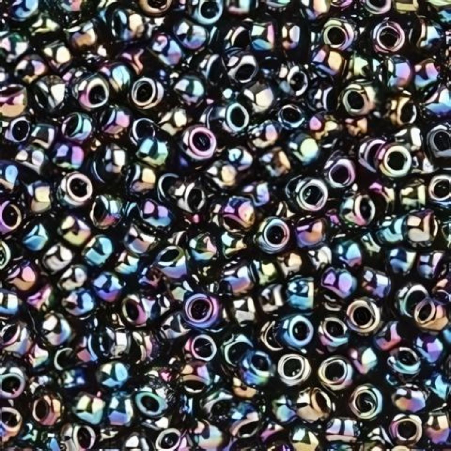 #11 Toho Seed Beads, Metallic Rainbow Iris, 2x2mm, 10 Grams/0.35oz, Approx 1110pcs
