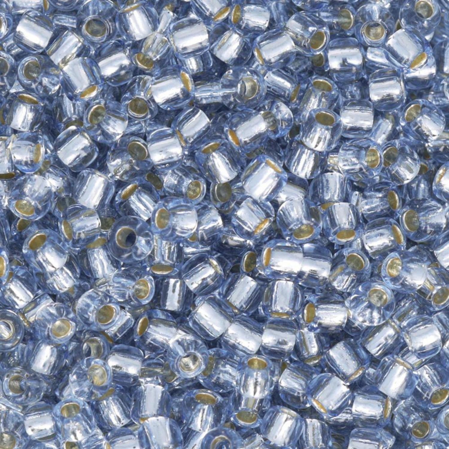 #11 Toho Seed Beads, Silver Lined Light Sapphire, 2x2mm, 10 Grams/0.35oz, Approx 1110pcs