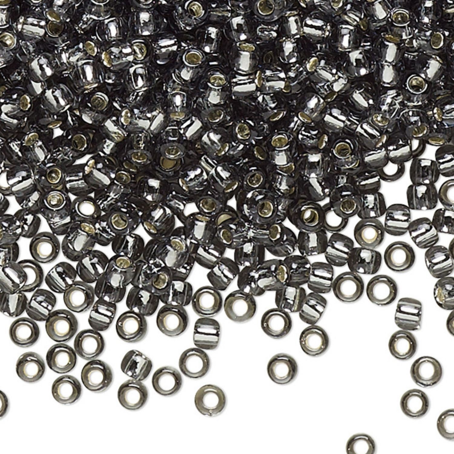 #11 Toho Seed Beads, Silver Lined Grey, 2x2mm, 10 Grams/0.35oz, Approx 1110pcs