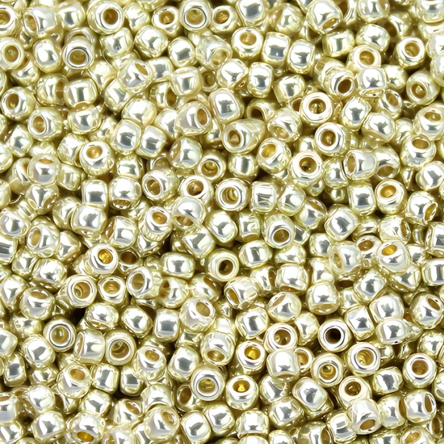 #11 Toho Seed Beads, Galvanized Soft Yellow Gold, Permanent Finish, 2x2mm, 10gms/0.35oz, Approx 1110pcs