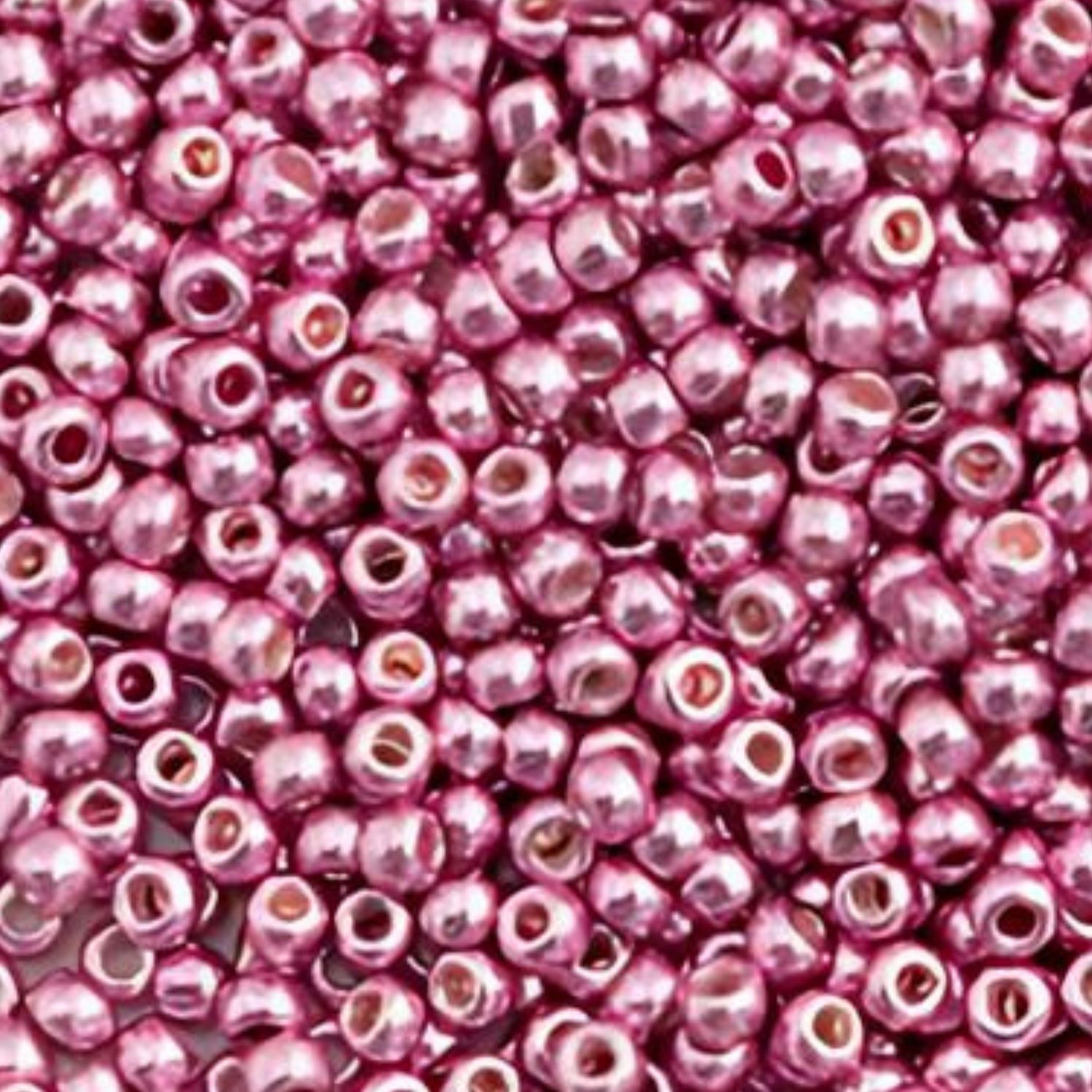 #11 Toho Seed Beads, Galvanized Pink Lilac, Permanent Finish, 2x2mm, 10 Grams/0.35oz, Approx 1110pcs