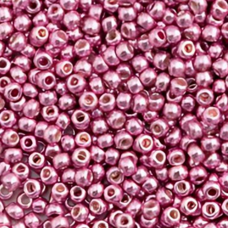#11 Toho Seed Beads, Galvanized Pink Lilac, Permanent Finish, 2x2mm, 10 Grams/0.35oz, Approx 1110pcs