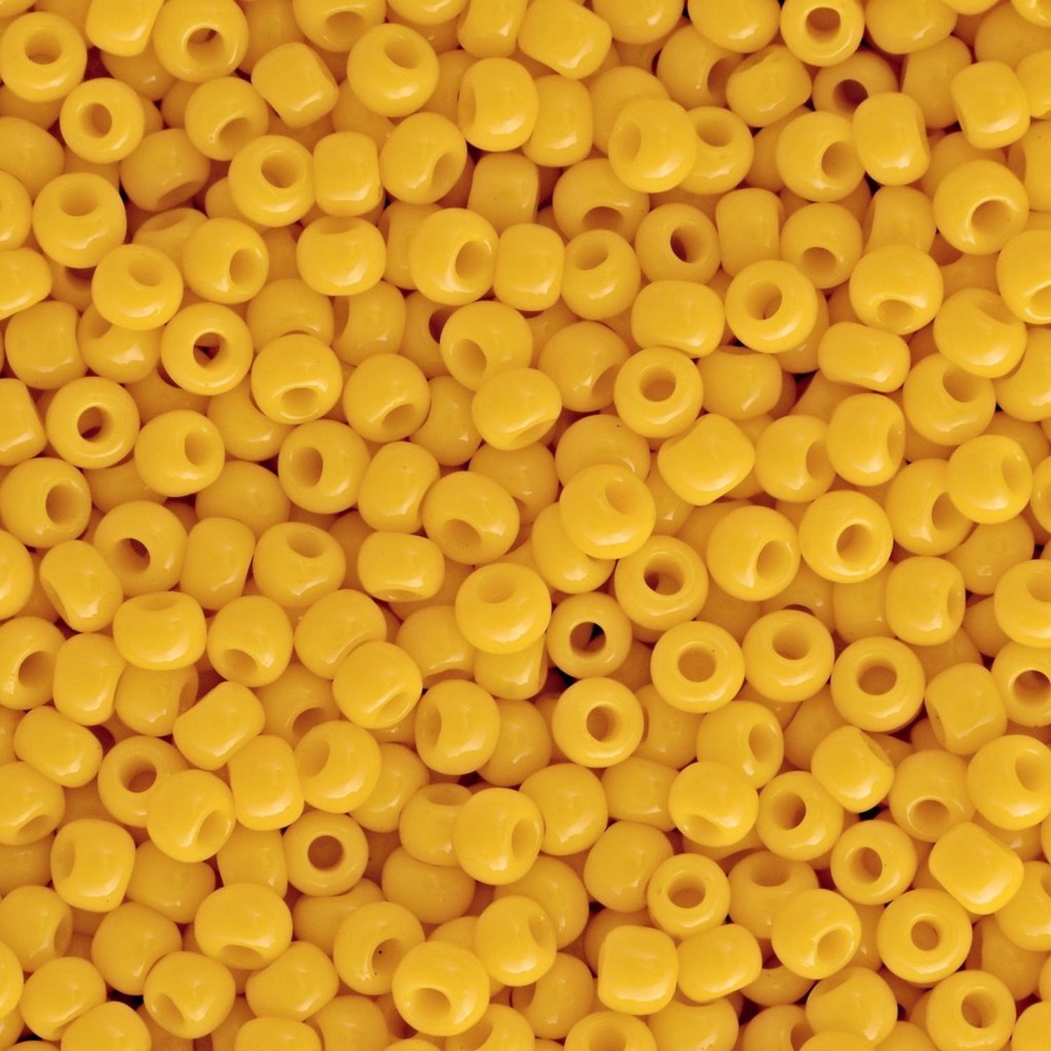#11 Toho Seed Beads, Opaque Sunshine Yellow, 2x2mm, 10gms/0.35oz,  Approx 1110pcs