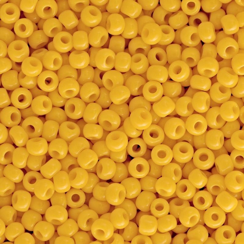 #11 Toho Seed Beads, Opaque Sunshine Yellow, 2x2mm, 10gms/0.35oz,  Approx 1110pcs