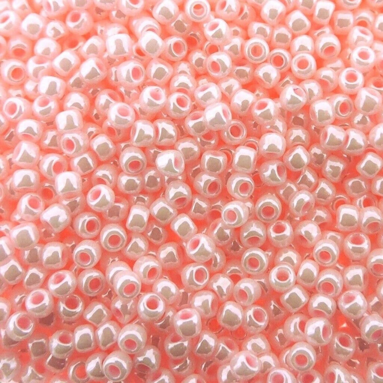#11 Toho Seed Beads, Opaque Luster Baby Pink, 2x2mm, 10 Grams/0.35oz, Approx 1110pcs