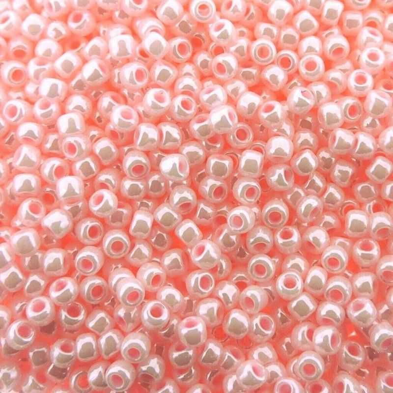 #11 Toho Seed Beads, Opaque Luster Baby Pink, 2x2mm, 10 Grams/0.35oz, Approx 1110pcs
