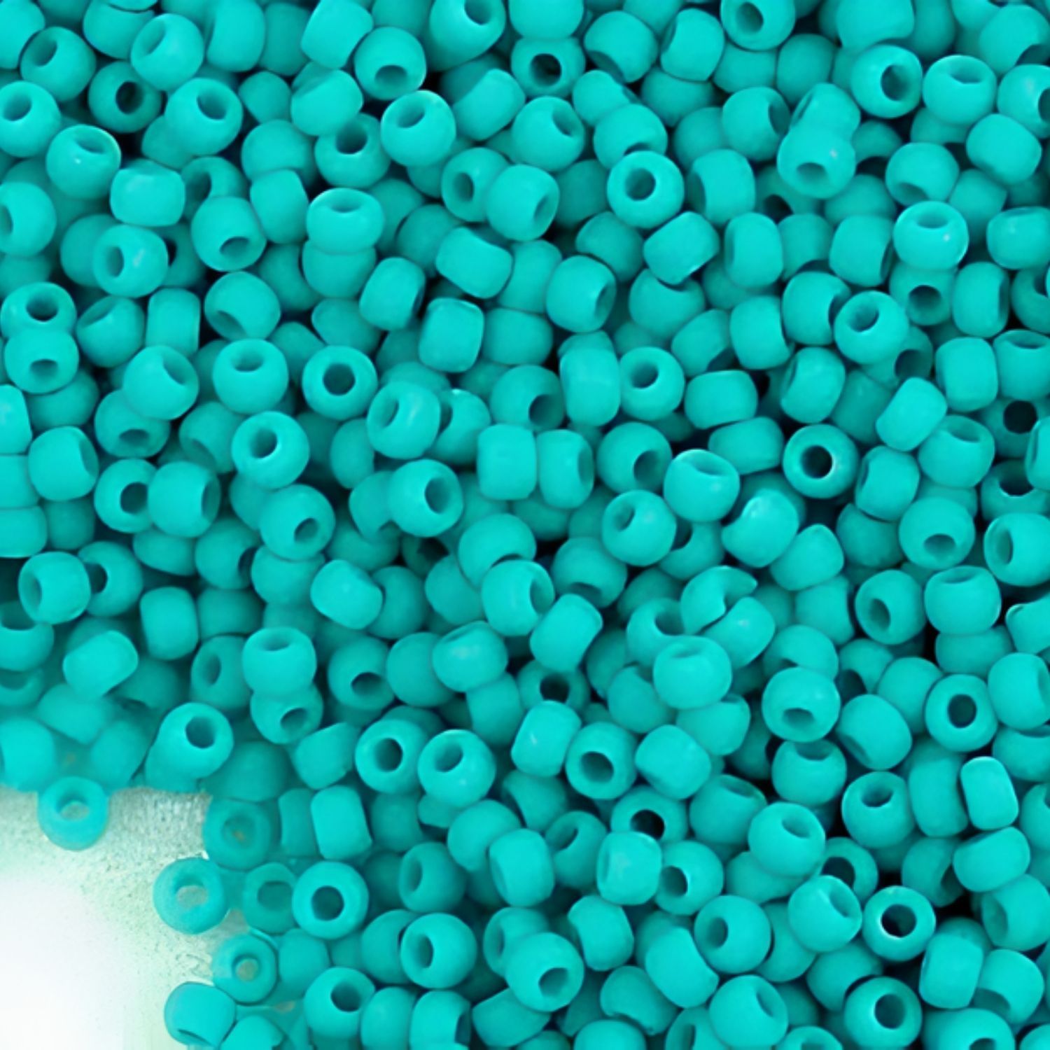 #11 Toho Seed Beads, Opaque Frosted Turquoise, 2x2mm, 10 Grams/0.35oz, Approx 1110pcs