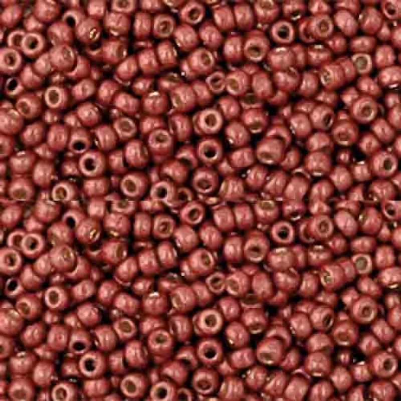 #11 Toho Seed Beads, Matte Galvanized Brick Red, Permanent Finish, 2x2mm, 10 Grams/0.35oz, Approx 1110pcs