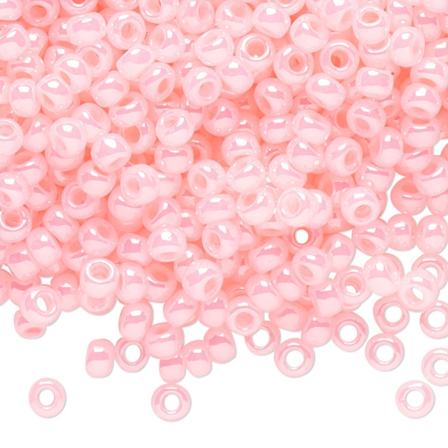 #11 Toho Seed Beads, Ceylon Innocent Pink, 2x2mm, 10 Grams/0.35oz, Approx 1110pcs