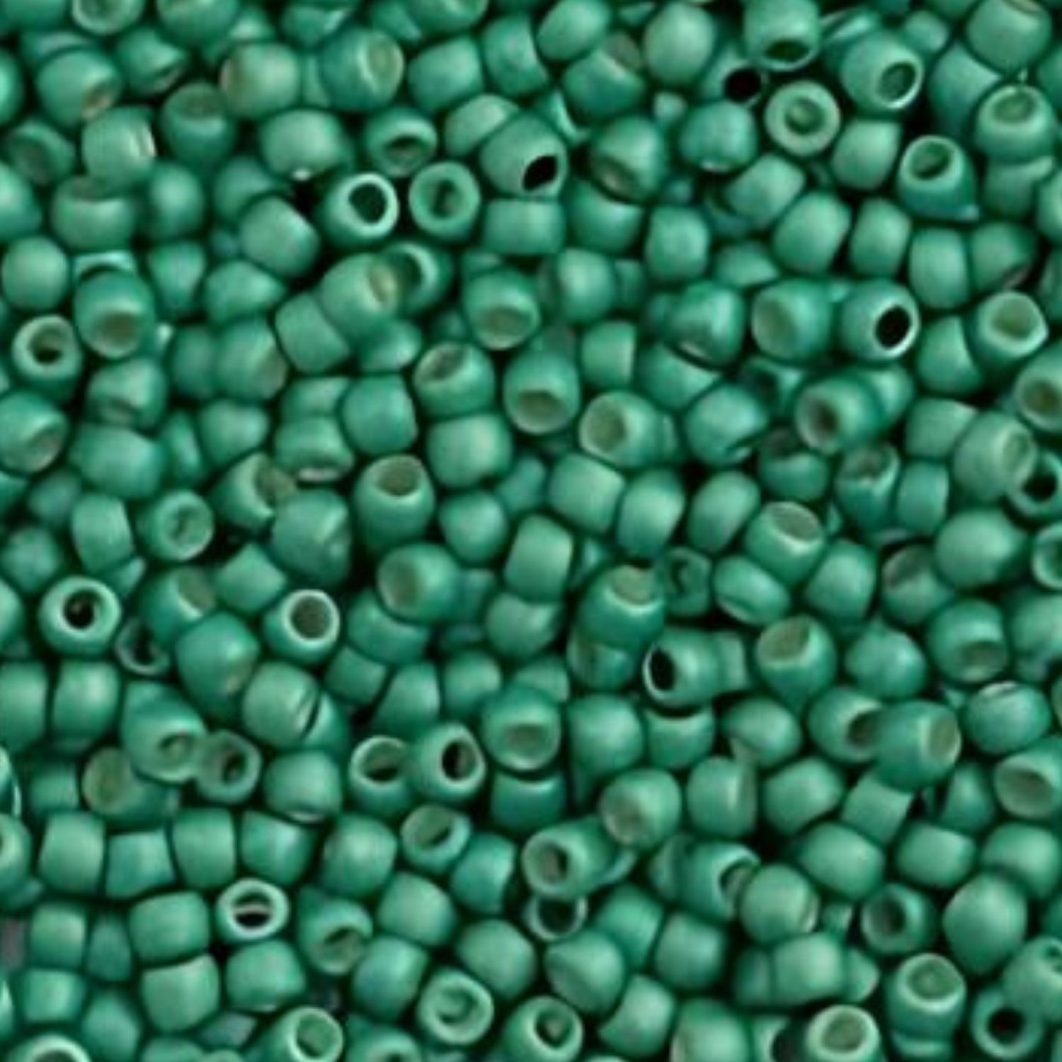 #11 Toho Seed Beads, Matte Galvanized Aqua Green Teal, Permanent Finish, 2x2mm, 10 Grams/0.35oz, Approx 1110pcs