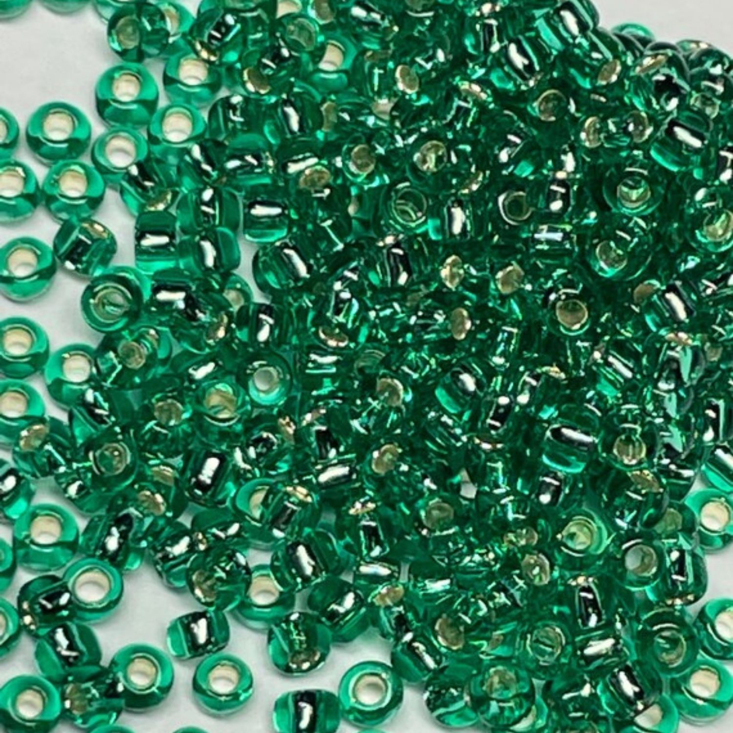 #11 Toho Seed Beads, Silver Lined Dark Peridot Green, 2x2mm, 10 Grams/0.35oz, Approx 1110pcs
