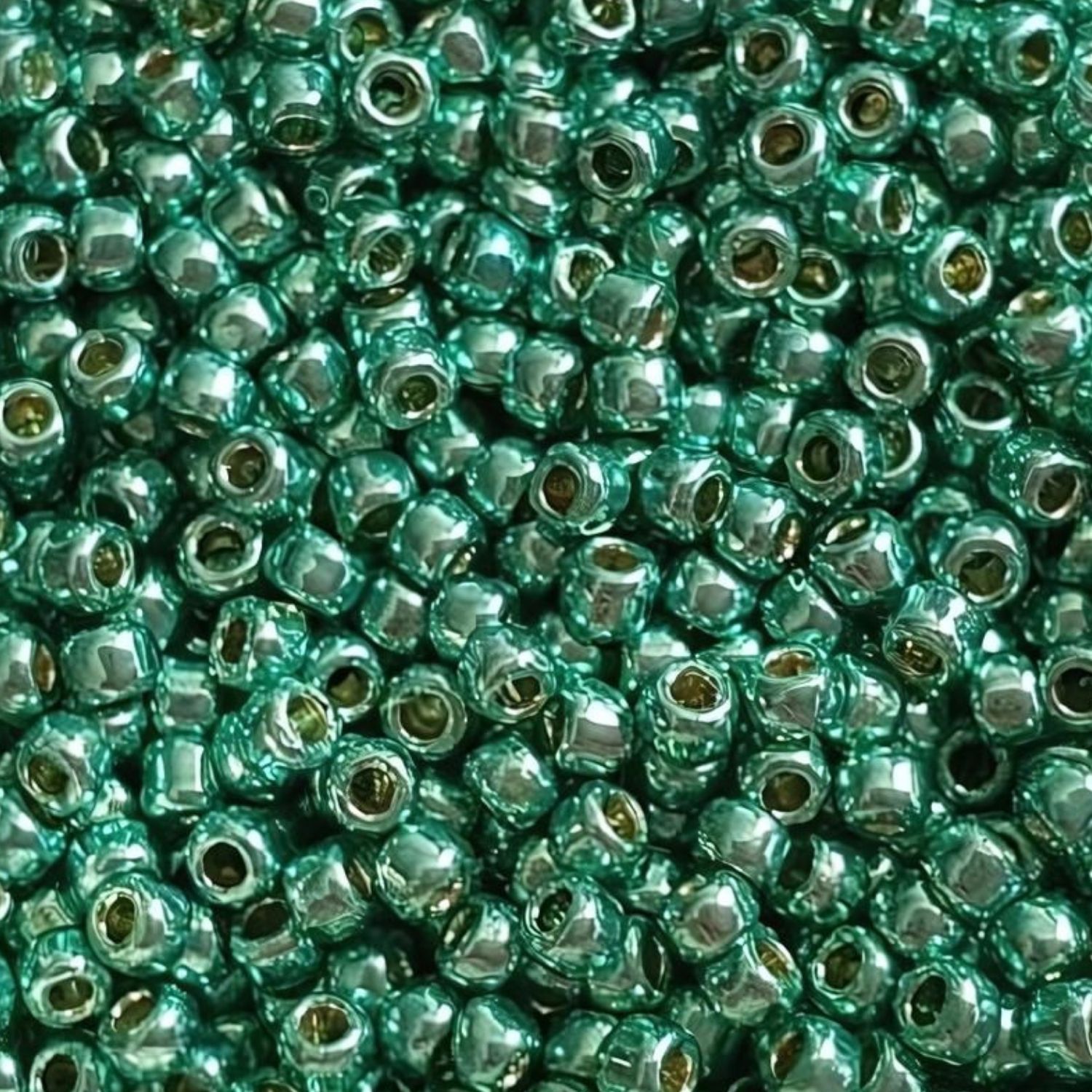 #11 Toho Seed Beads, Galvanized Green Teal, Permanent Finish, 2x2mm, 10 Grams/0.35oz, Approx 1110pcs