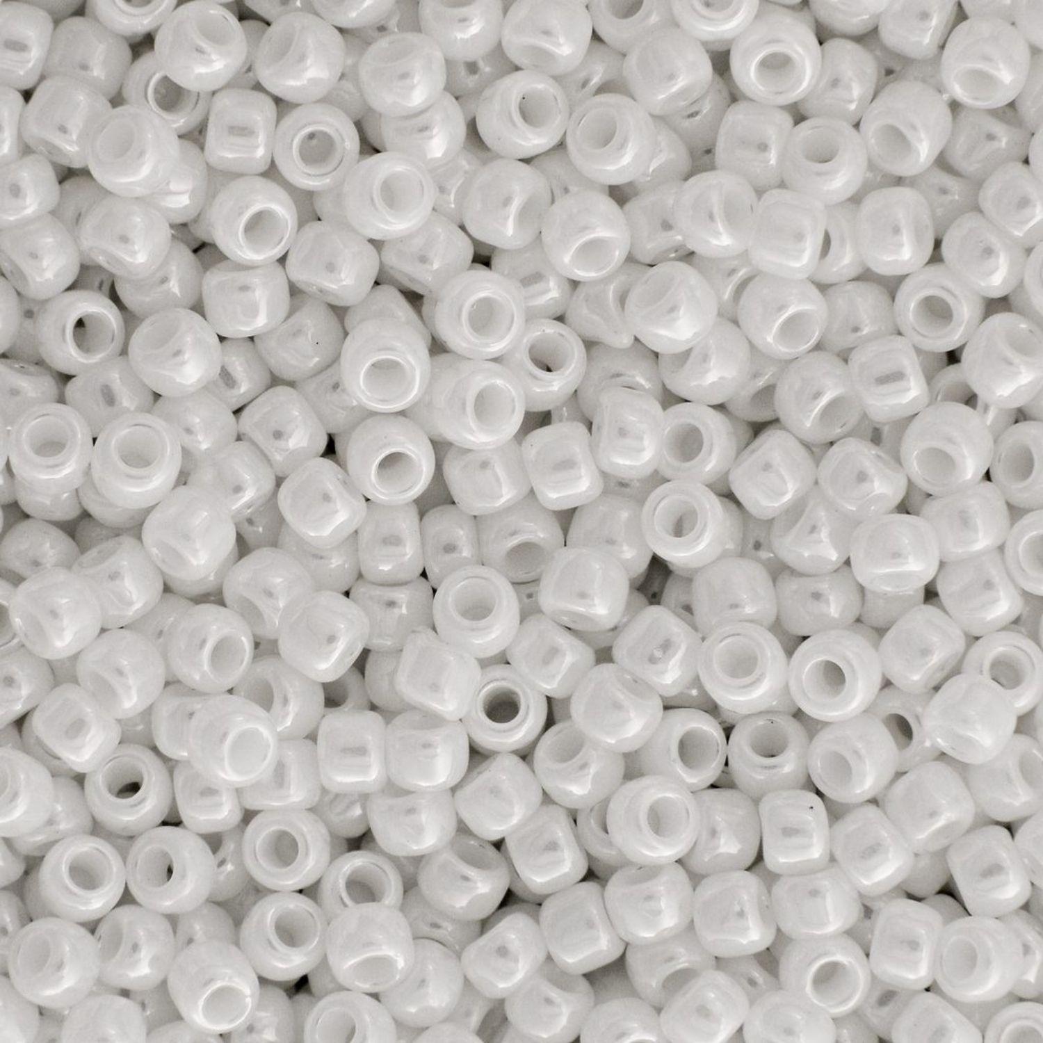 #11 Toho Seed Beads, Opaque Luster White, 2x2mm, 10 Grams/0.35oz, Approx 1110pcs