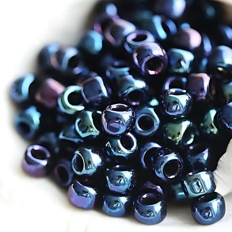 #6 Toho Seed Beads, Metallic Nebula, 4x4mm, 10 Grams/0.35oz, Approx 222pcs