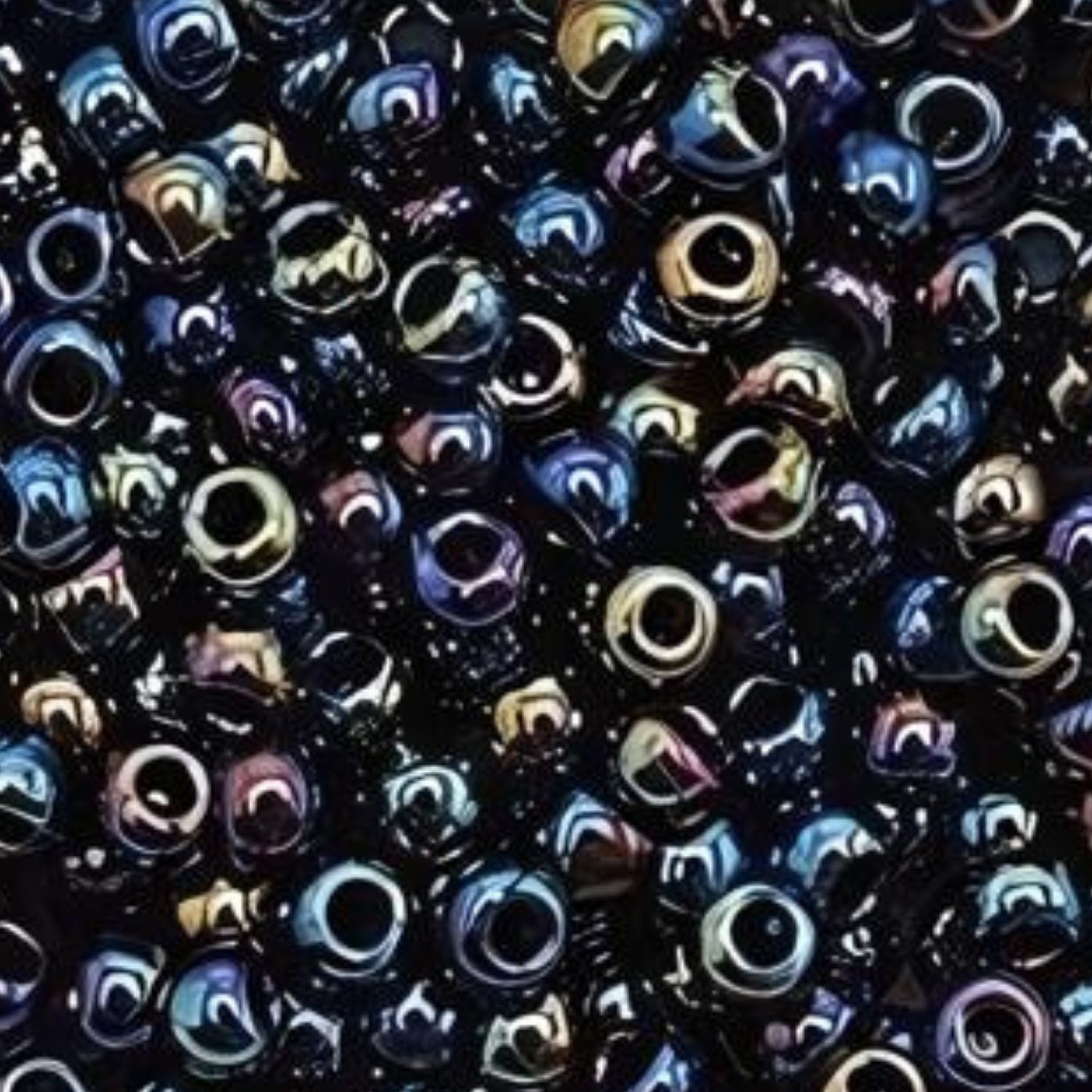 #6 Toho Seed Beads, Metallic Rainbow Iris, 4x4mm, 10 Grams/0.35oz, Approx 222pcs