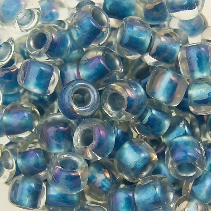 #6 Toho Seed Beads, Crystal Color Lined Light Capri, 4x4mm, 10 Grams/0.35oz, Approx 222pcs