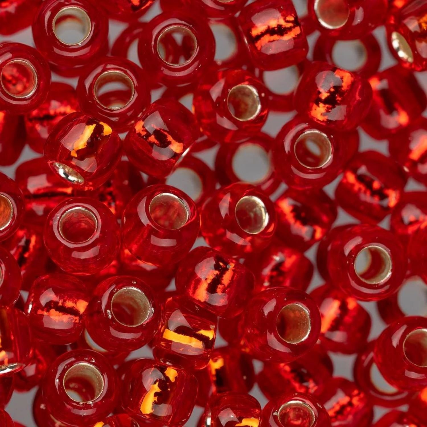 #6 Toho Seed Beads, Silver Lined Siam Ruby, 4x4mm, 10 Grams/0.35oz, Approx 222pcs