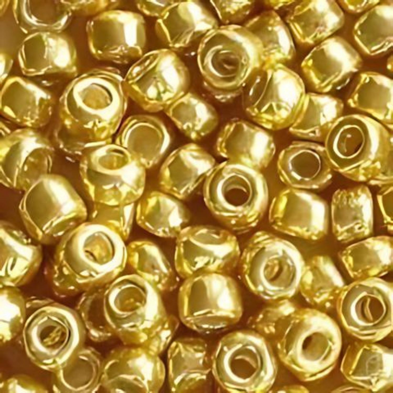 #6 Toho Seed Beads, Galvanized Starlight Gold, Permanent Finish, 4x4mm, 10 Grams/0.35oz, Approx 222pcs