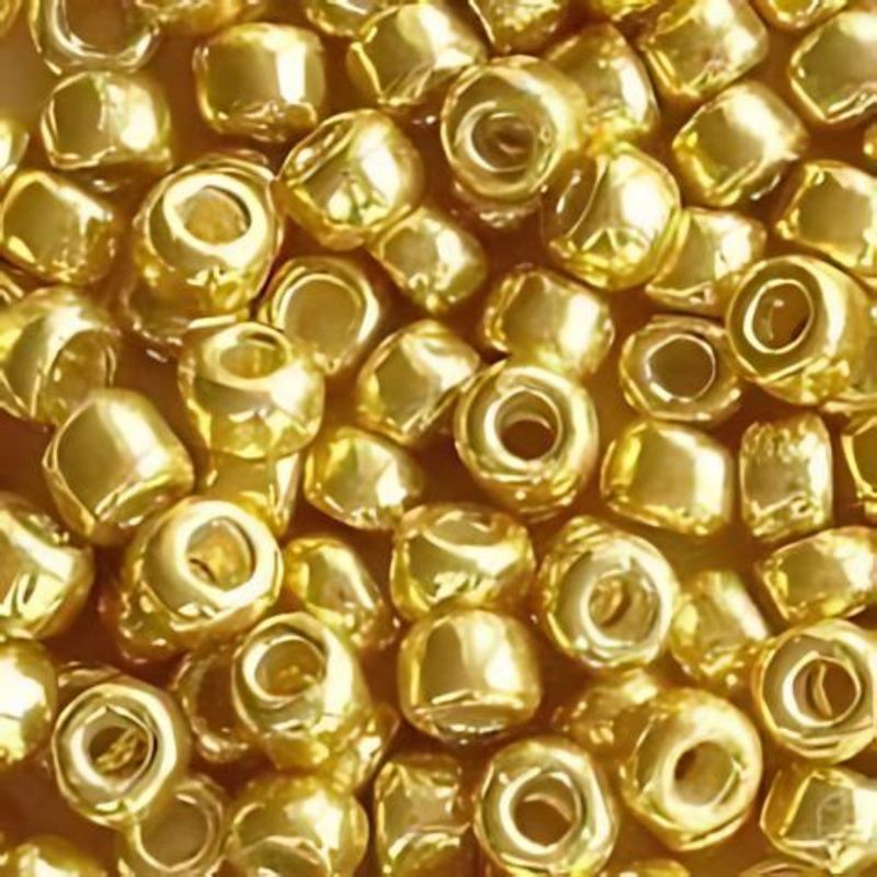 #6 Toho Seed Beads, Galvanized Starlight Gold, Permanent Finish, 4x4mm, 10 Grams/0.35oz, Approx 222pcs