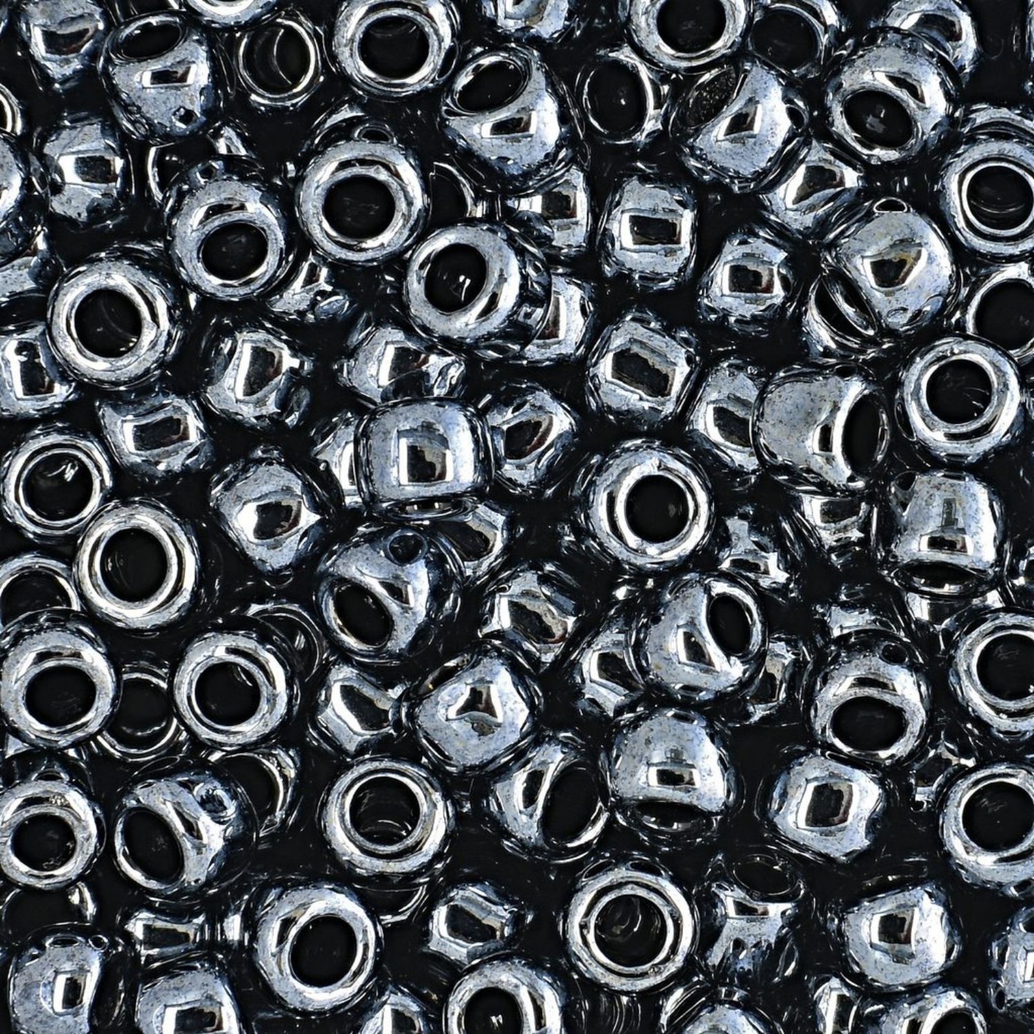 #6 Toho Seed Beads, Metallic Hematite, 4x4mm, 10 Grams/0.35oz, Approx 222pcs