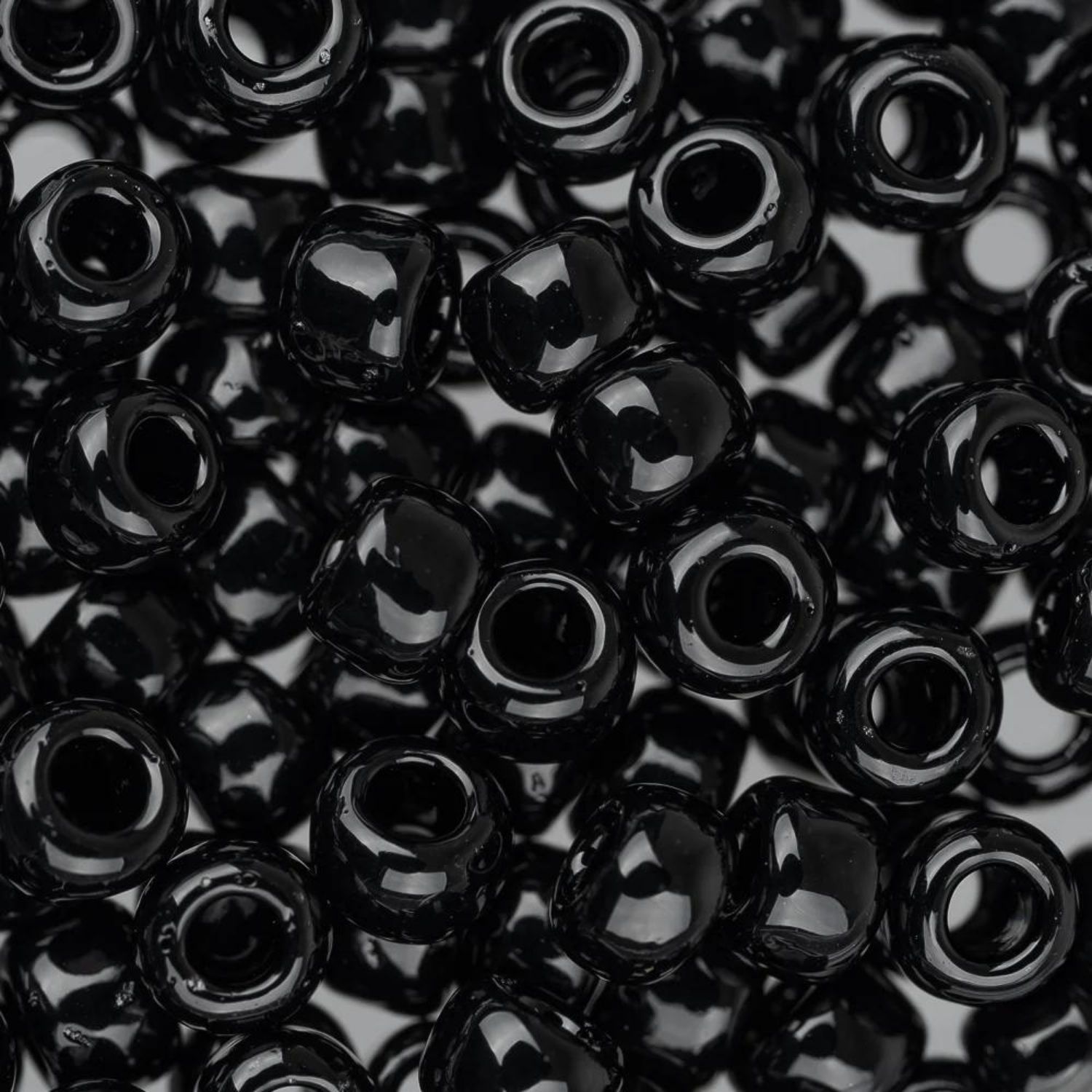 #6 Toho Seed Beads, Opaque Jet Black, 4x4mm, 10 Grams/0.35oz, Approx 222pcs