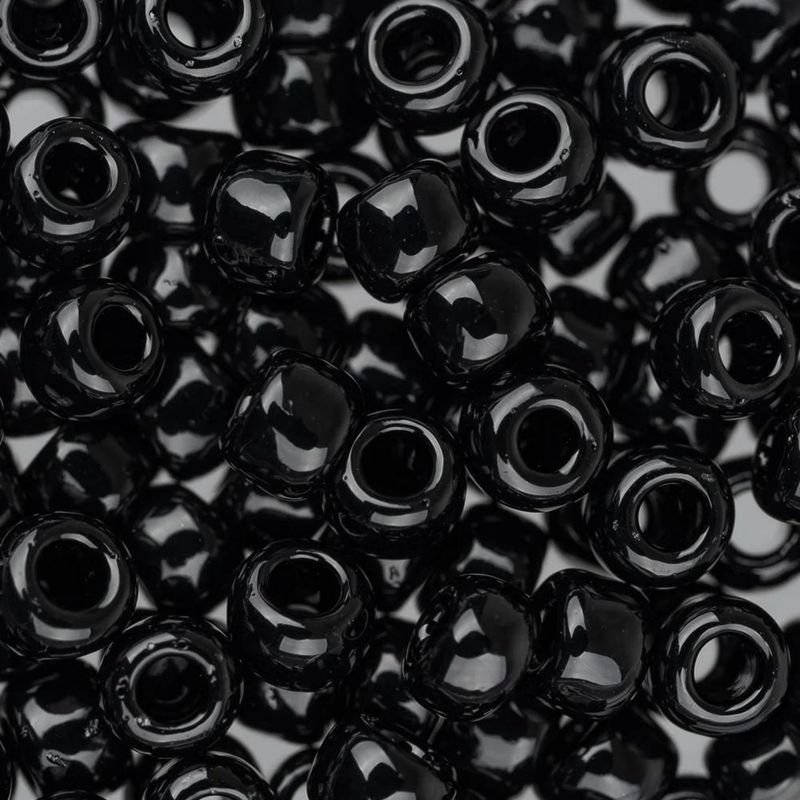 #6 Toho Seed Beads, Opaque Jet Black, 4x4mm, 10 Grams/0.35oz, Approx 222pcs