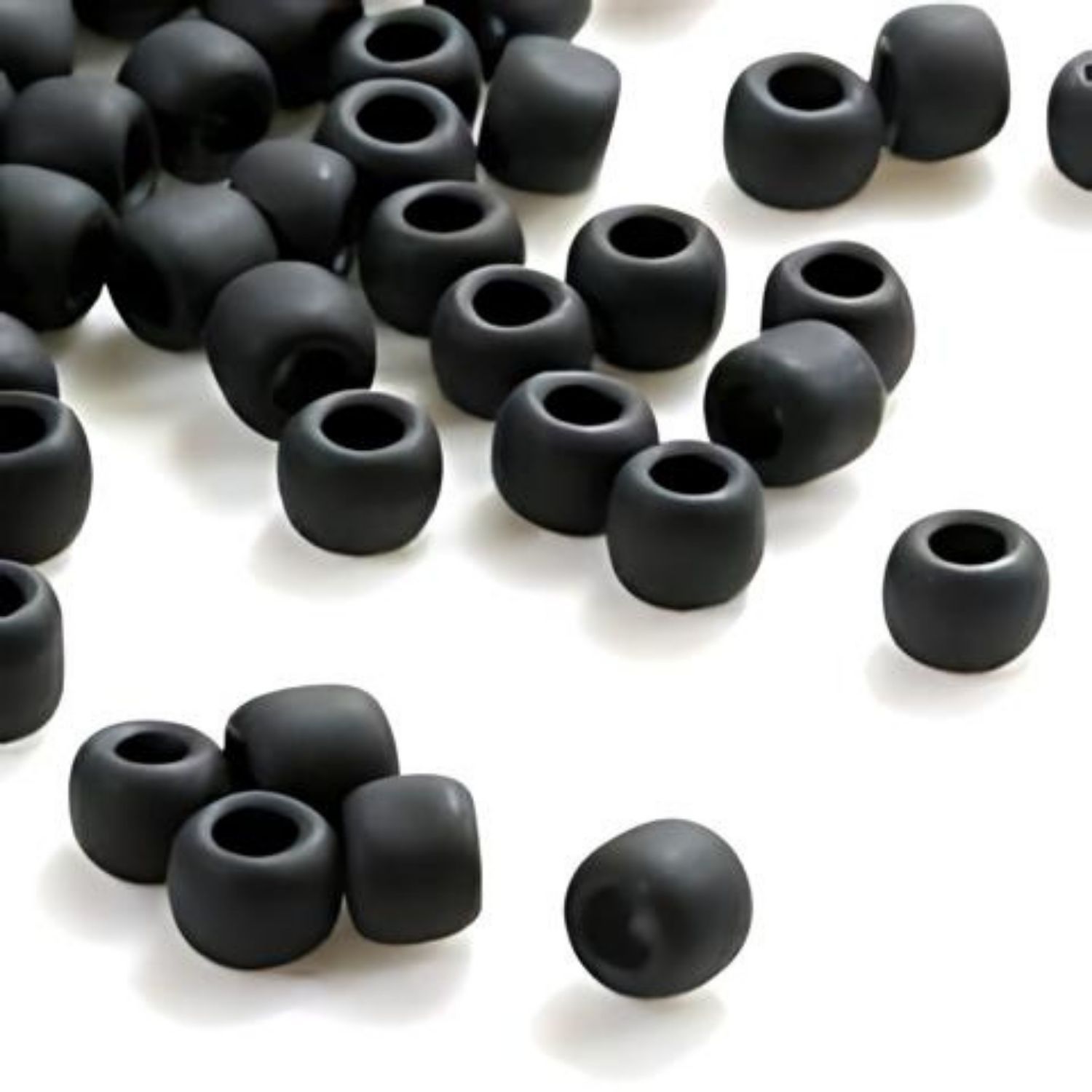 #6 Toho Seed Beads, Frosted Opaque Jet Black, 4x4mm, 10 Grams/0.35oz, Approx 222pcs