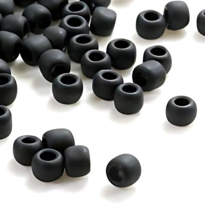 #6 Toho Seed Beads, Frosted Opaque Jet Black, 4x4mm, 10 Grams/0.35oz, Approx 222pcs