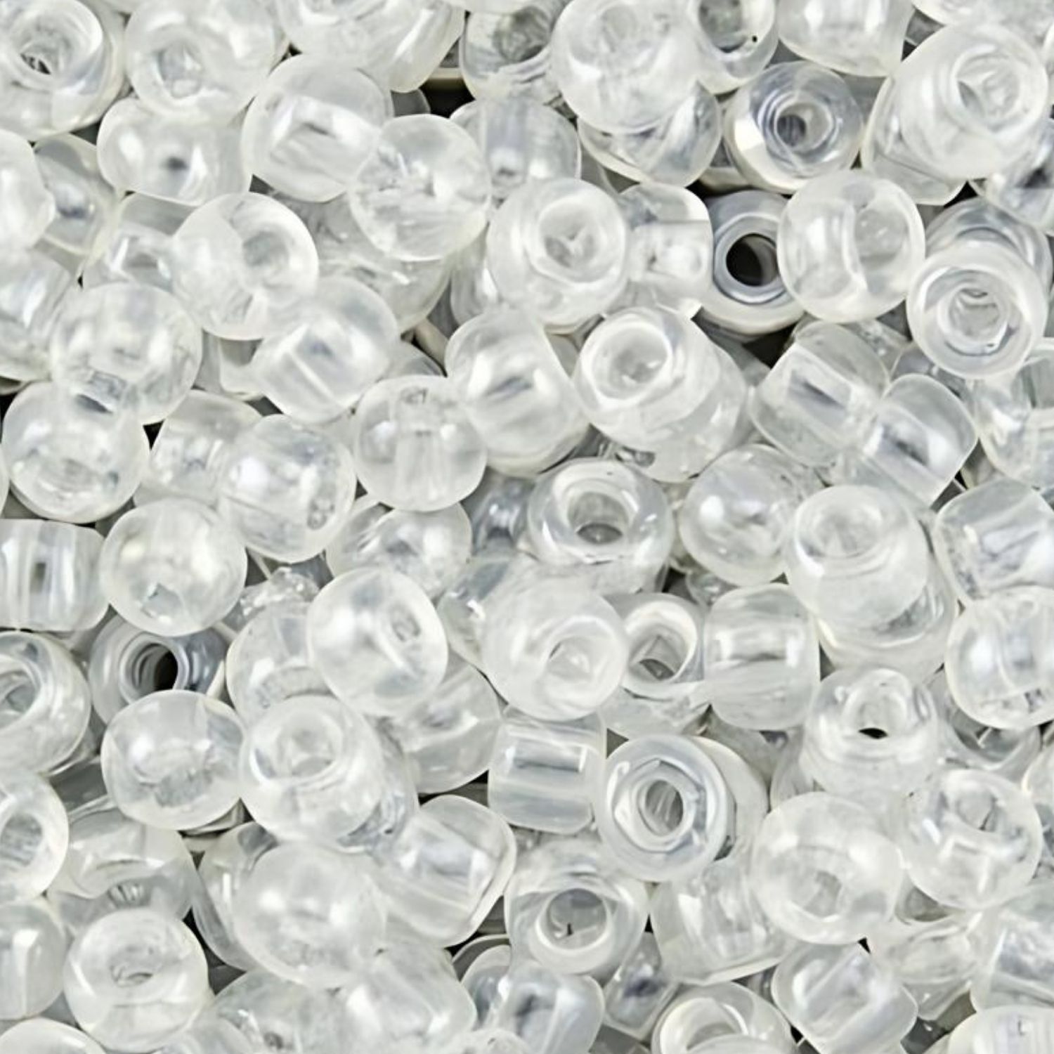 #6 Toho Seed Beads, Transparent Crystal, 4x4mm, 10 Grams/0.35oz, Approx 222pcs