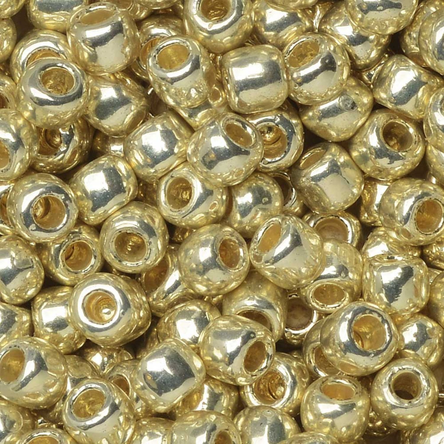 #6 Toho Seed Beads, Galvanized Aluminum, Permanent Finish, 4x4mm, 10 Grams/0.35oz, Approx 222pcs