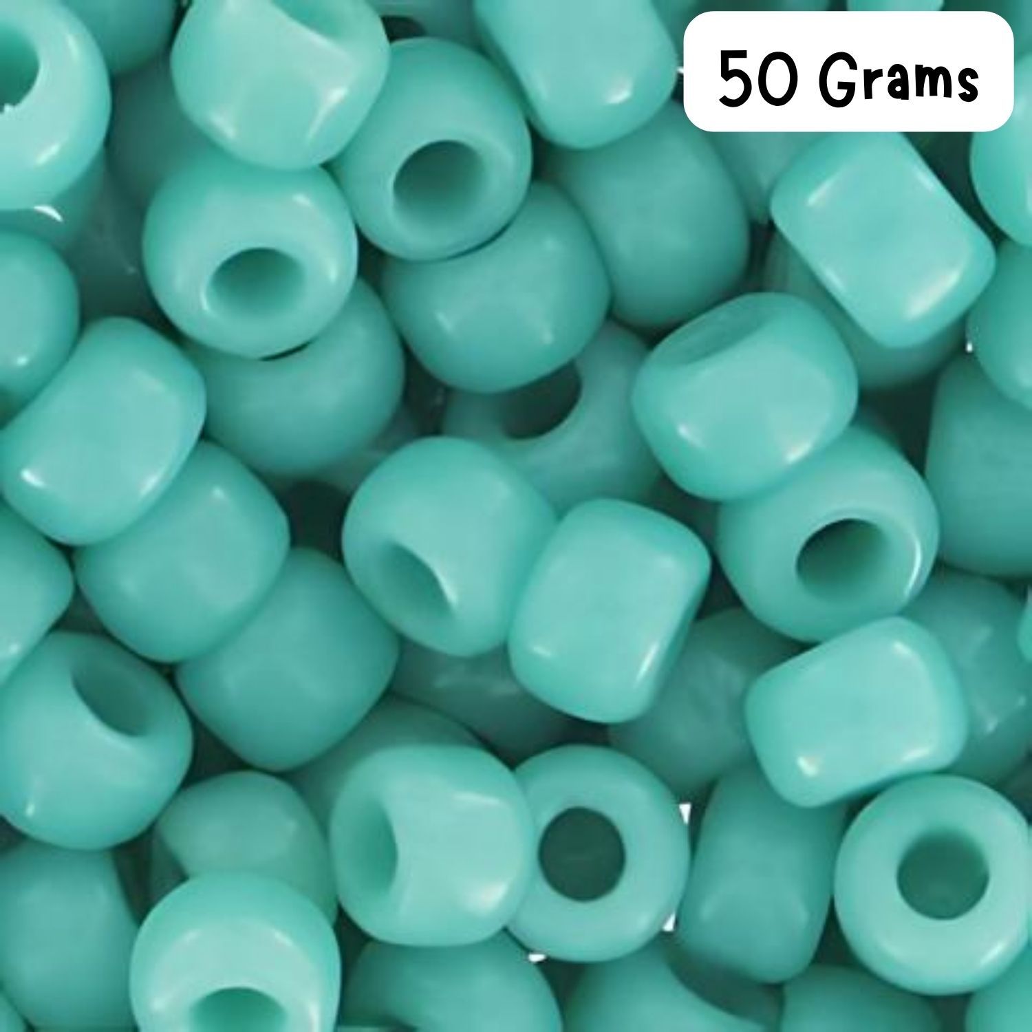 #6 Toho Seed Beads, Opaque Turquoise, 4x4mm, 50 Grams/1.76oz, Approx 840pcs
