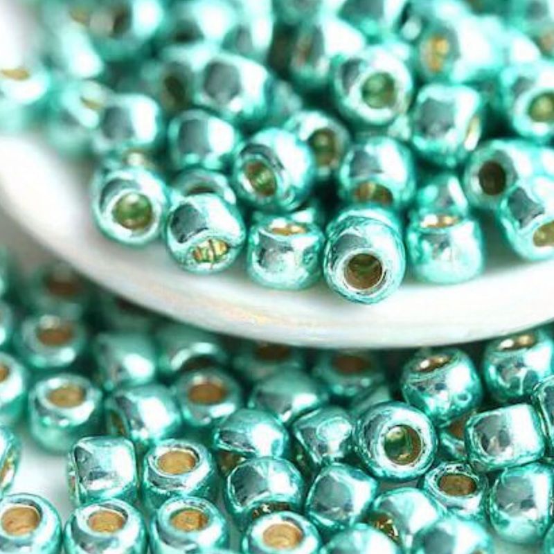 #6 Toho Seed Beads, Green Teal, Permanent Finish, 4x4mm, 10 Grams/0.35oz, Approx 222pcs