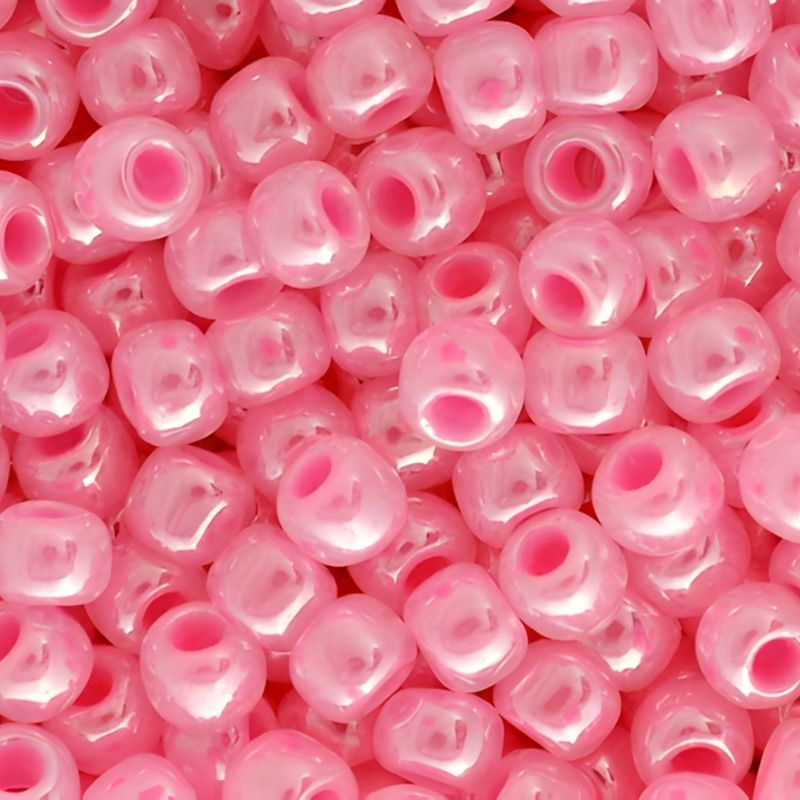 #6 Toho Seed Beads, Ceylon Hot Pink, 4x4mm, 10 Grams/0.35oz, Approx 222pcs