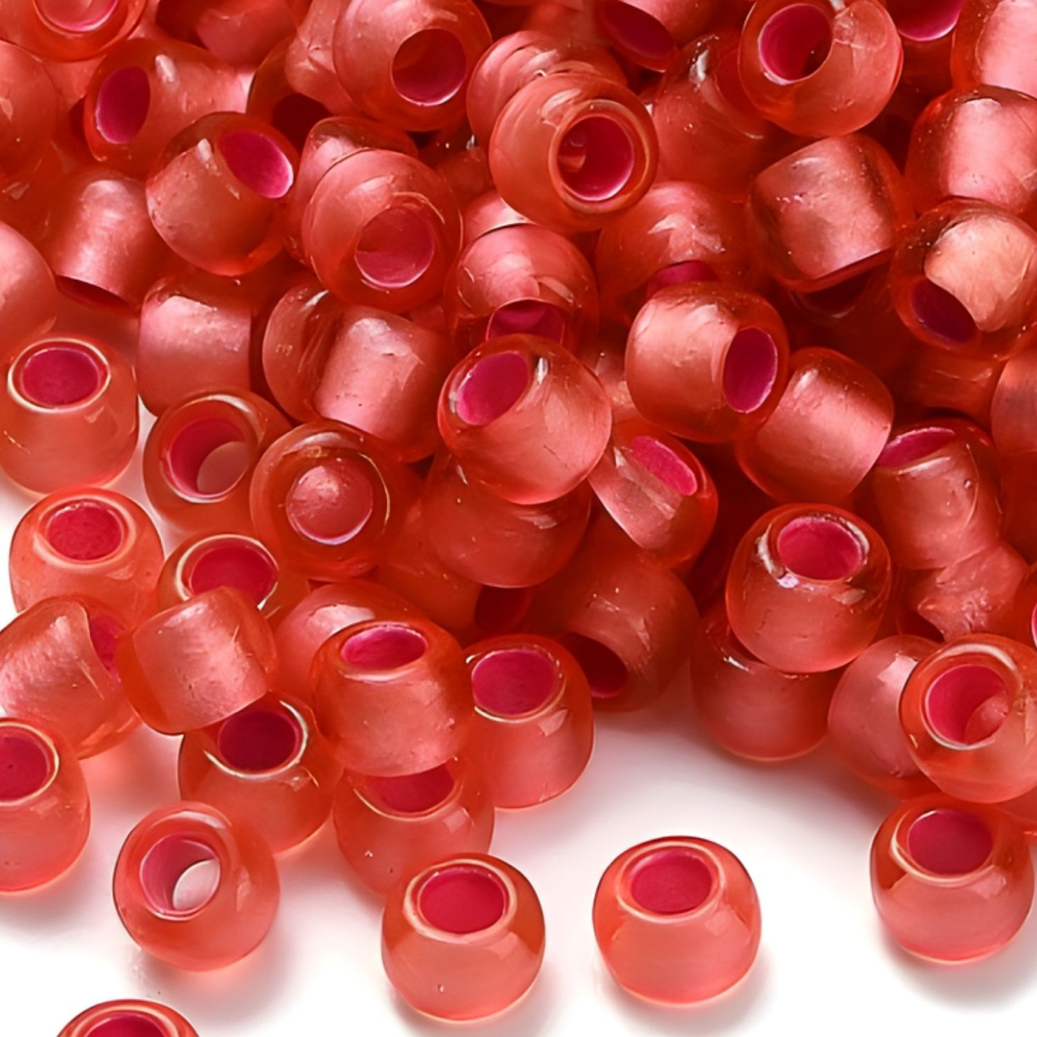 #6 Toho Seed Beads, Silver Lined Almond Blossom, 4x4mm, 10 Grams/0.35oz, Approx 222pcs