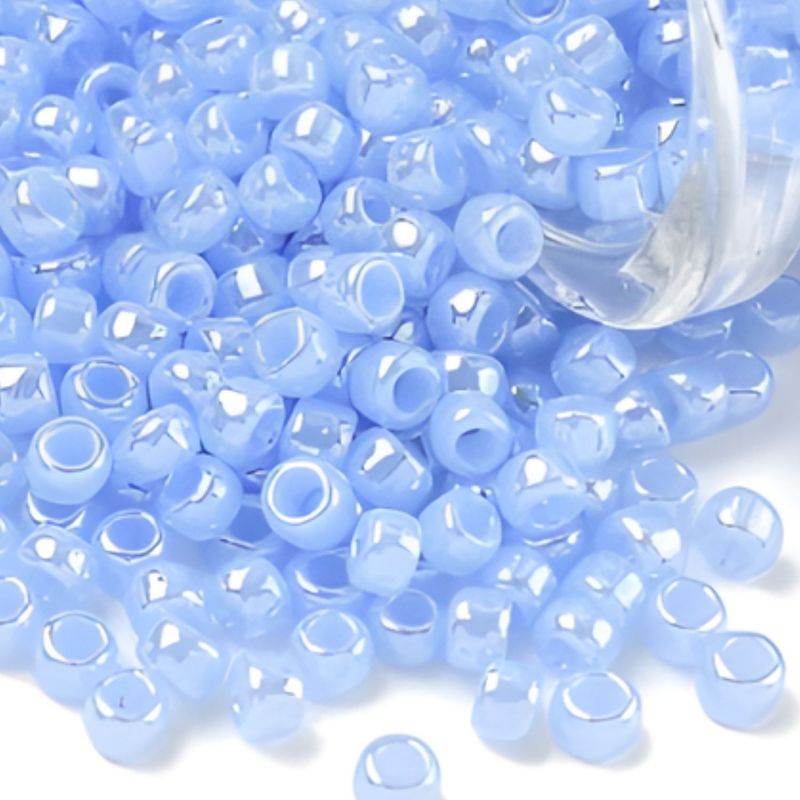 #6 Toho Seed Beads, Ceylon Glacier Blue, 4x4mm, 10 Grams/0.35oz, Approx 222pcs