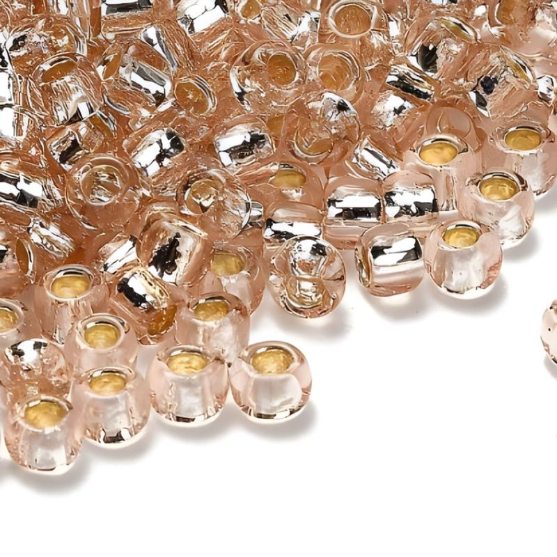 #6 Toho Seed Beads, Silver Lined Rosaline, 4x4mm, 10 Grams/0.35oz, Approx 222pcs